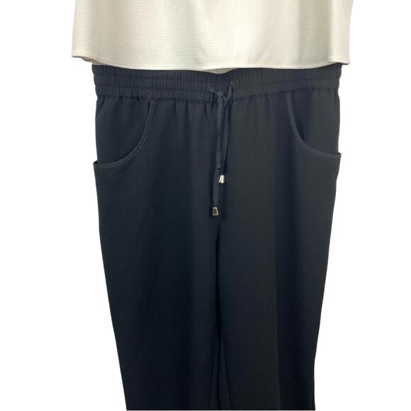 Ted Baker Pantsuit Jumper Black Pants White Top 6 - Picture 7 of 12